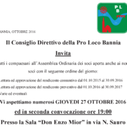 Assemblea Ordinaria Soci – Giovedì 27 ottobre 2016